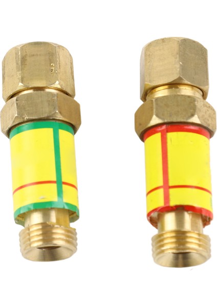 1 Çift Oksijen Asetilen Kontrol Vanası Geri Tepme Tutucusu Alev Söndürücü M16*1.5 Hf2 (Yurt Dışından)