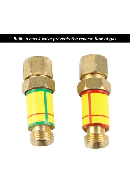 1 Çift Oksijen Asetilen Kontrol Vanası Geri Tepme Tutucusu Alev Söndürücü M16*1.5 Hf2 (Yurt Dışından) modelleri