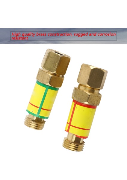 1 Çift Oksijen Asetilen Kontrol Vanası Geri Tepme Tutucusu Alev Söndürücü M16*1.5 Hf2 (Yurt Dışından) fırsatları
