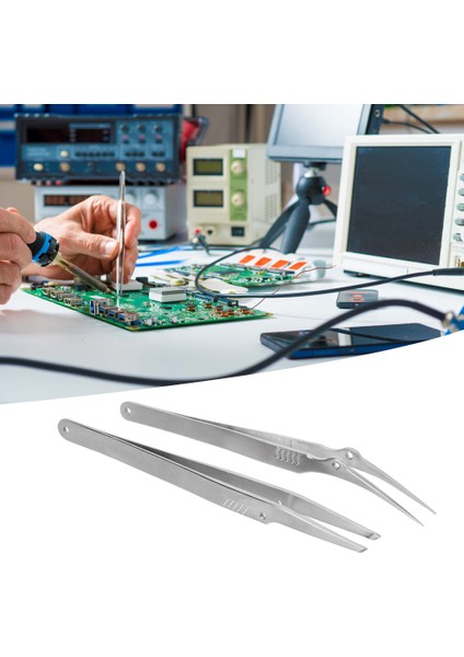 2 Adet Paslanmaz Çelik Cımbız Yüksek Hassasiyetli Endüstriyel Pense Esd Anti Statik Lehimleme Onarımı (Yurt Dışından) fiyatları