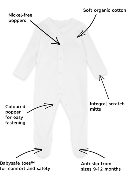 Saf Pamuk 5'li Uyku Tulumu (0-3 Yaş)