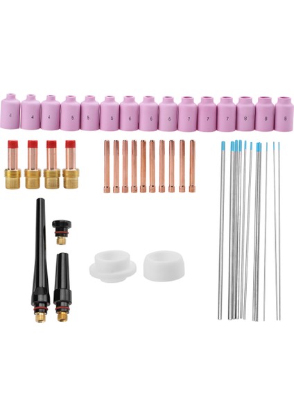 46 Adet/takım Wp-17/18/26 Serisi Tıg Kaynak Torcu Sarf Malzemeleri Aksesuarları (Yurt Dışından)