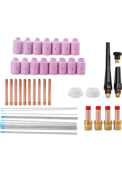 46 Adet/takım Wp-17/18/26 Serisi Tıg Kaynak Torcu Sarf Malzemeleri Aksesuarları (Yurt Dışından) fiyatları