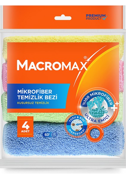 Mikrofiber Temizlik Bezi 4 Lü