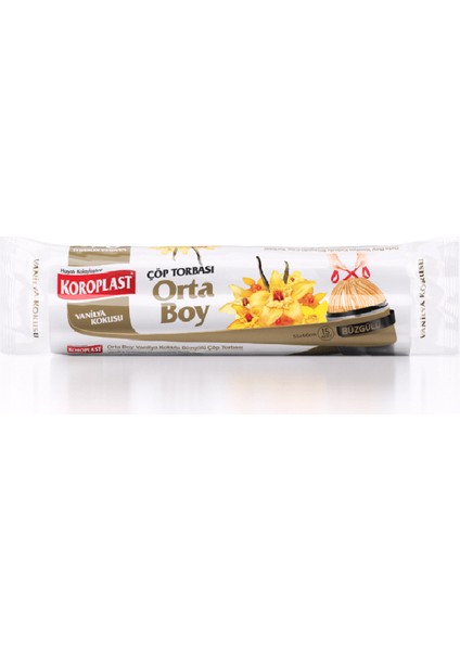 Çöp Torbası Hapsetme Vanilya Büzgülü Orta Boy 15'li fiyatları