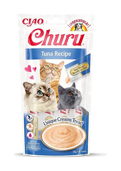 Churu Cream Ton Balıklı Kedi Ödül Kreması 4 x 14 gr
