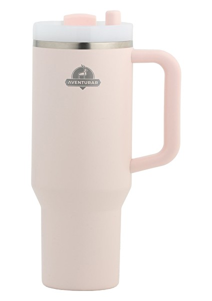 Quente Pipetli Termos Mug Pembe 1,2 Litre