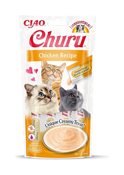 Churu Cream Tavuklu Kedi Ödül Kreması 4 x 14 gr