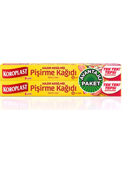 Yağlı Pişirme Kağıdı Kesilmiş 2X16 Tepsilik