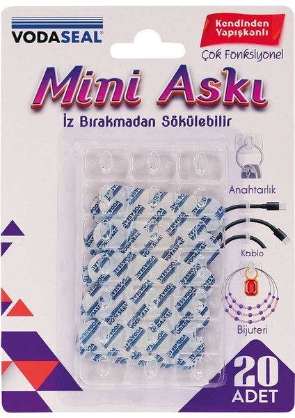 Iz Bırakmadan Sökülebilir Mini Askı 20'li Set fiyatları