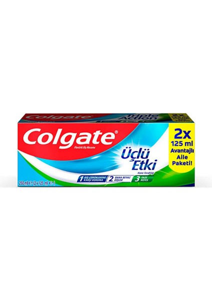 Üçlü Etki Diş Macunu 2'li 125 ml