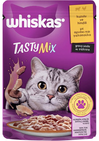 Tasty Mix Kuzulu ve Hindili 85 gr Yetişkin Kedi Yaş Maması fiyatları