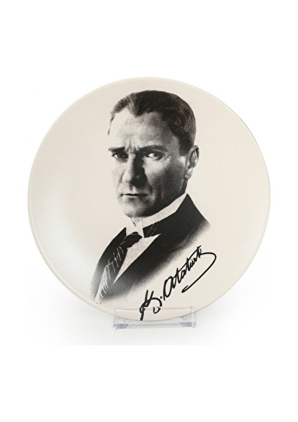 Atatürk Dekorlu Plastik Ayaklı Tabak