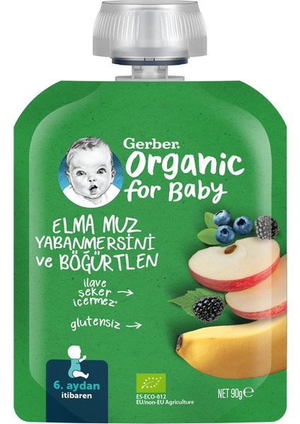 Organik Elmalı Muzlu Yabanmersinli Püre 90 G fiyatları