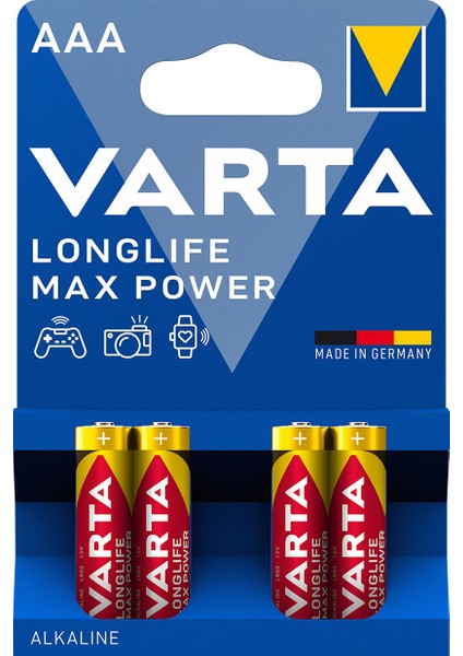Pil Max Power 4' Lü Ince Pil