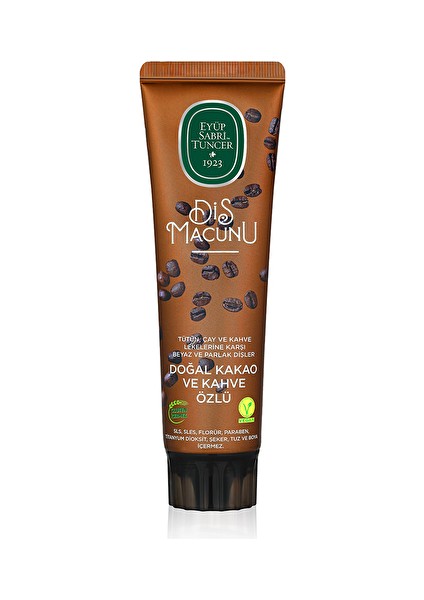 Doğal Kakao ve Kahve Özlü Diş Macunu 90 ml
