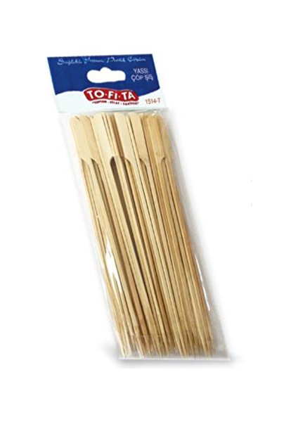 Yassı Çöp Şiş 25CM 50'li