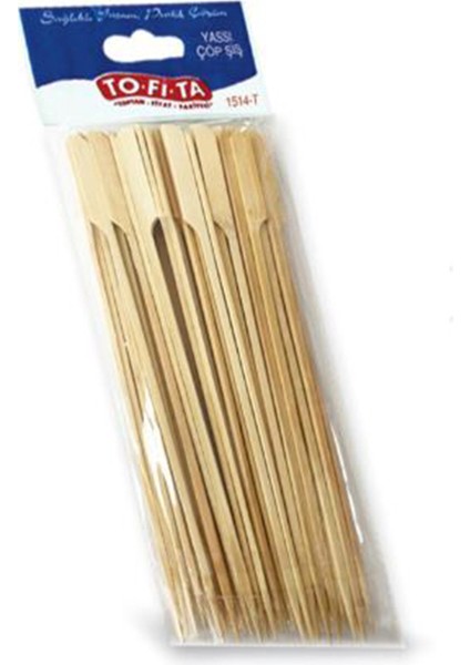 Yassı Çöp Şiş 25CM 50'li
