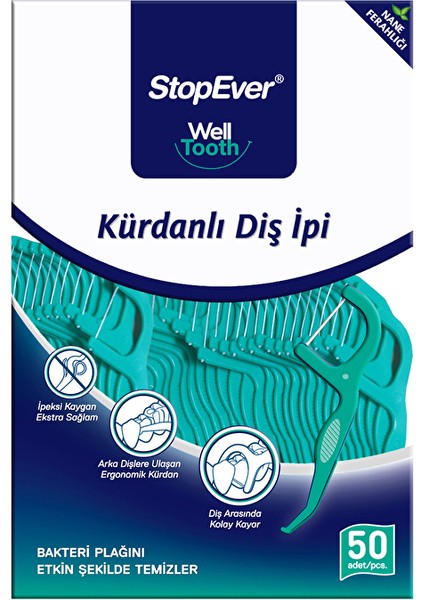 Welltooth Kürdanlı Diş Ipi 50 Adet