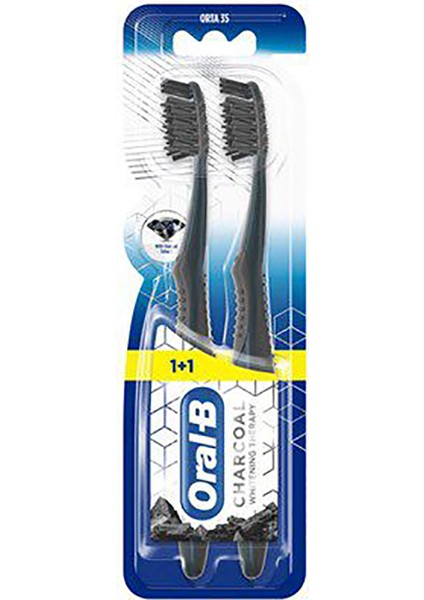 -B Diş Fırçası Whitenning Therapy Charcoal 1+1
