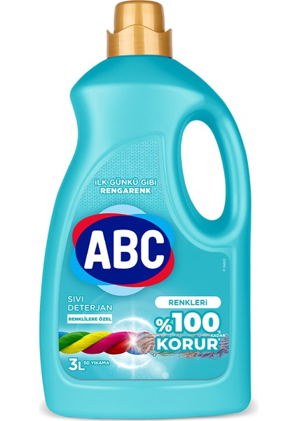 Sıvı Bakım Deterjanı Renkliler 50 Yıkama 3000 ml