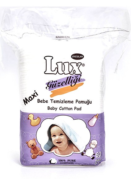 Maxi Bebek Temizleme Pamuğu 60 Adet