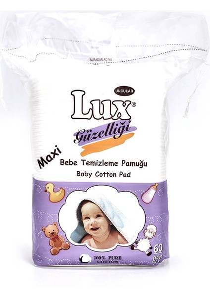 Maxi Bebek Temizleme Pamuğu 60 Adet fiyatları
