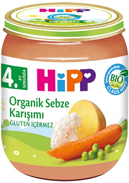 Organik Sebze Karışımı Kavanoz Maması 125 G