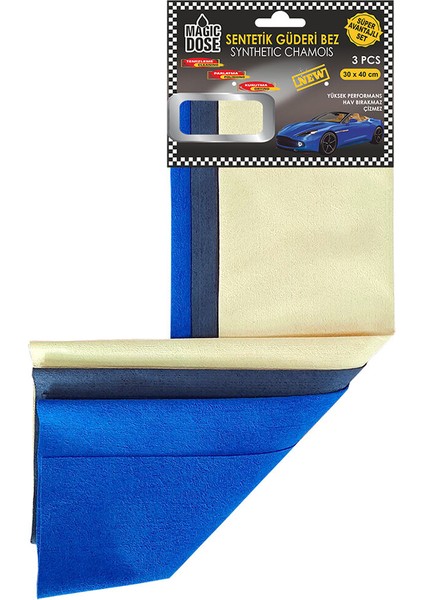 Magıc Dose 40X30 cm 3 Lü Sentetik Güderi Bez FA1-819 fiyatları