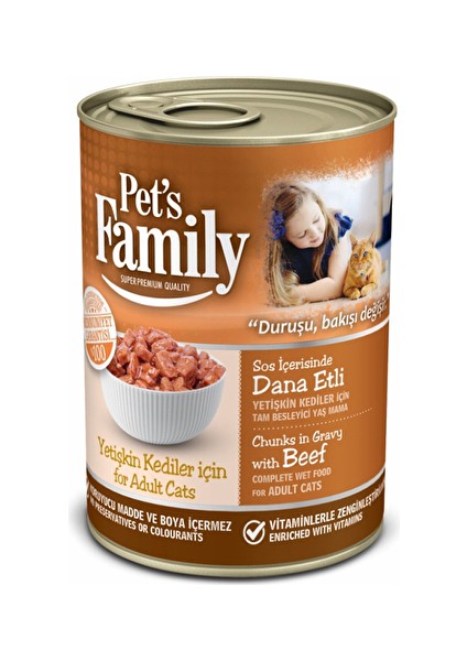 Family Konserve Kedi Dana Etli 400G