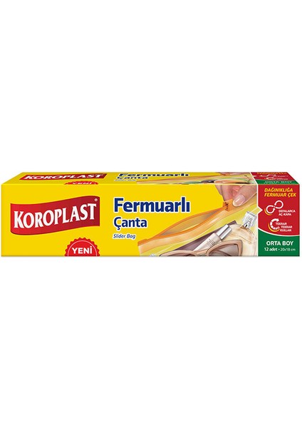 Buzdolabı Poşeti Fermuarlı Orta Boy 12'li fiyatları