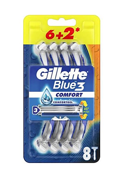 Blue3 Tıraş Bıçağı 6+2 Comfort