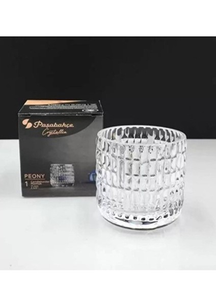 Peony Soğuk Kesme El Yapımı Mumluk 7x7 cm