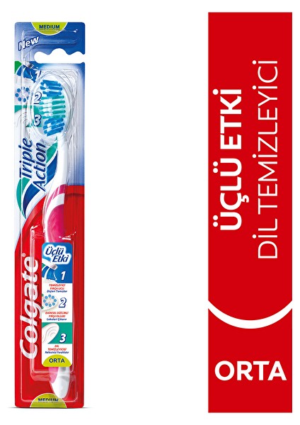 Diş Fırçası Üçlü Etki Orta