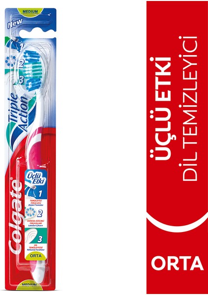 Diş Fırçası Üçlü Etki Orta