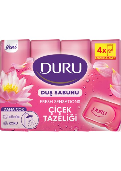 Duş Sabunu Fresh Çiçek Tazeliği 4x150 gr