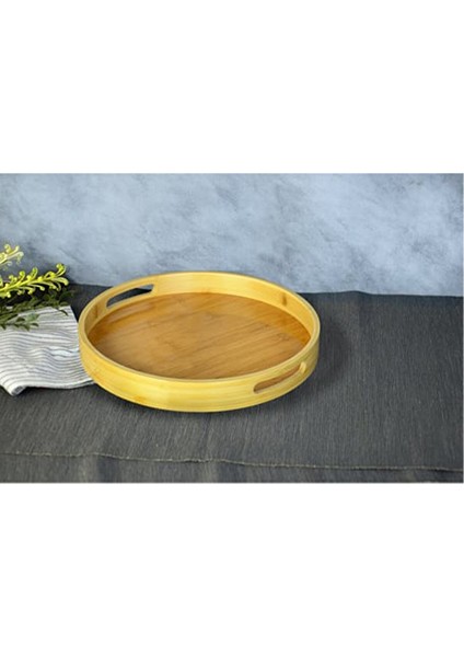 Bambu Yuvarlak Derin Tepsi 30 cm