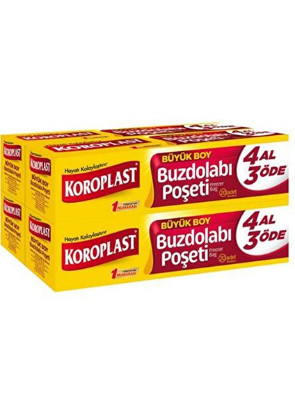 Buzdolabı Poşeti Büyük Boy 30*45 4 Al 3öde