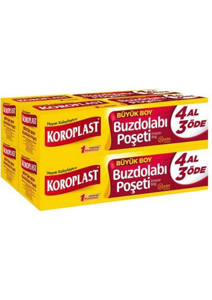Buzdolabı Poşeti Büyük Boy 30*45 4 Al 3öde