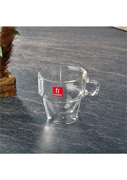Çift Cidarlı Cam Kupa 150 ml