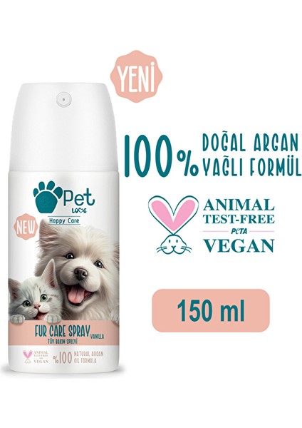 Petlove Tüy Bakım Spreyi Vanilya 150ML