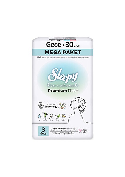 Bio Ped Natural Gece Mega 30'lu