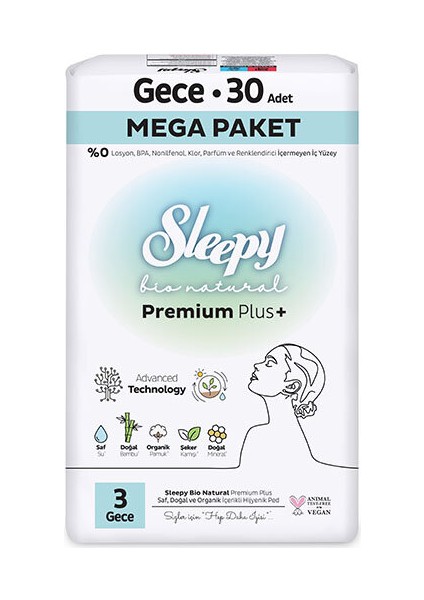 Bio Ped Natural Gece Mega 30'lu