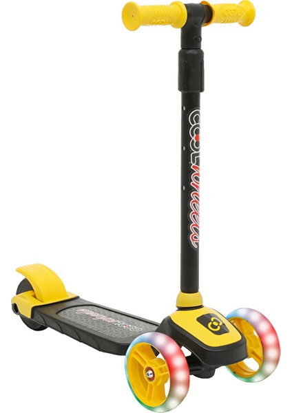 3 Tekerlekli Işıklı Twist Sarı Scooter