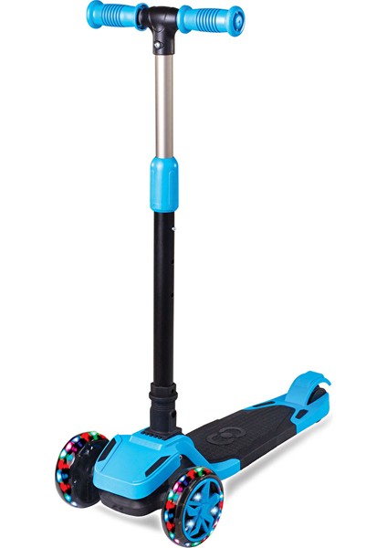 Tulpar Işıklı Katlanır Scooter Mavi