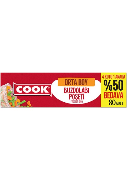 Buzdolabı Poseti Orta Boy 80 Adet