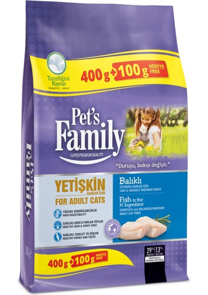 Family Yetişkin Kedi Maması Balık 400+100G fiyatları