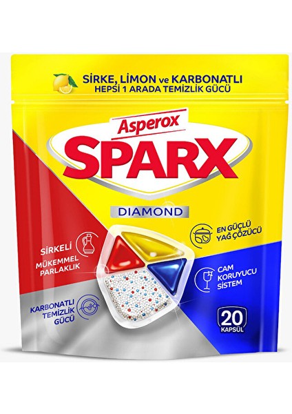 Sparx Bulaşık Makinesi Tableti Hepsi Bir Arada 20'li
