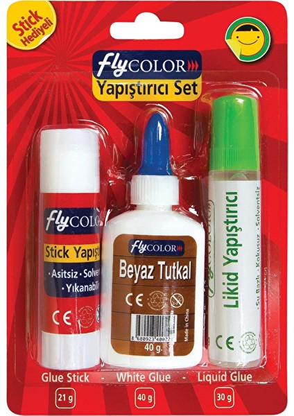 Yapıştırıcı Set 21GR Stick+30 gr Su Bazlı Yapıştırıcı+40 gr Tutkal