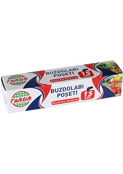 Buzdolabı Poşeti Büyük Boy 30*45 cm 15 Adet